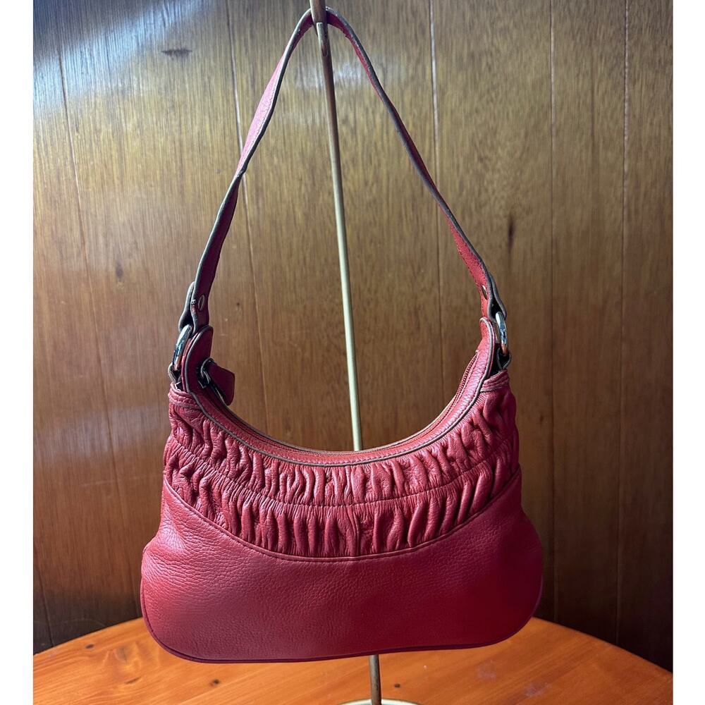 Wilsons Reddish Orange Leather Shoulder Bag